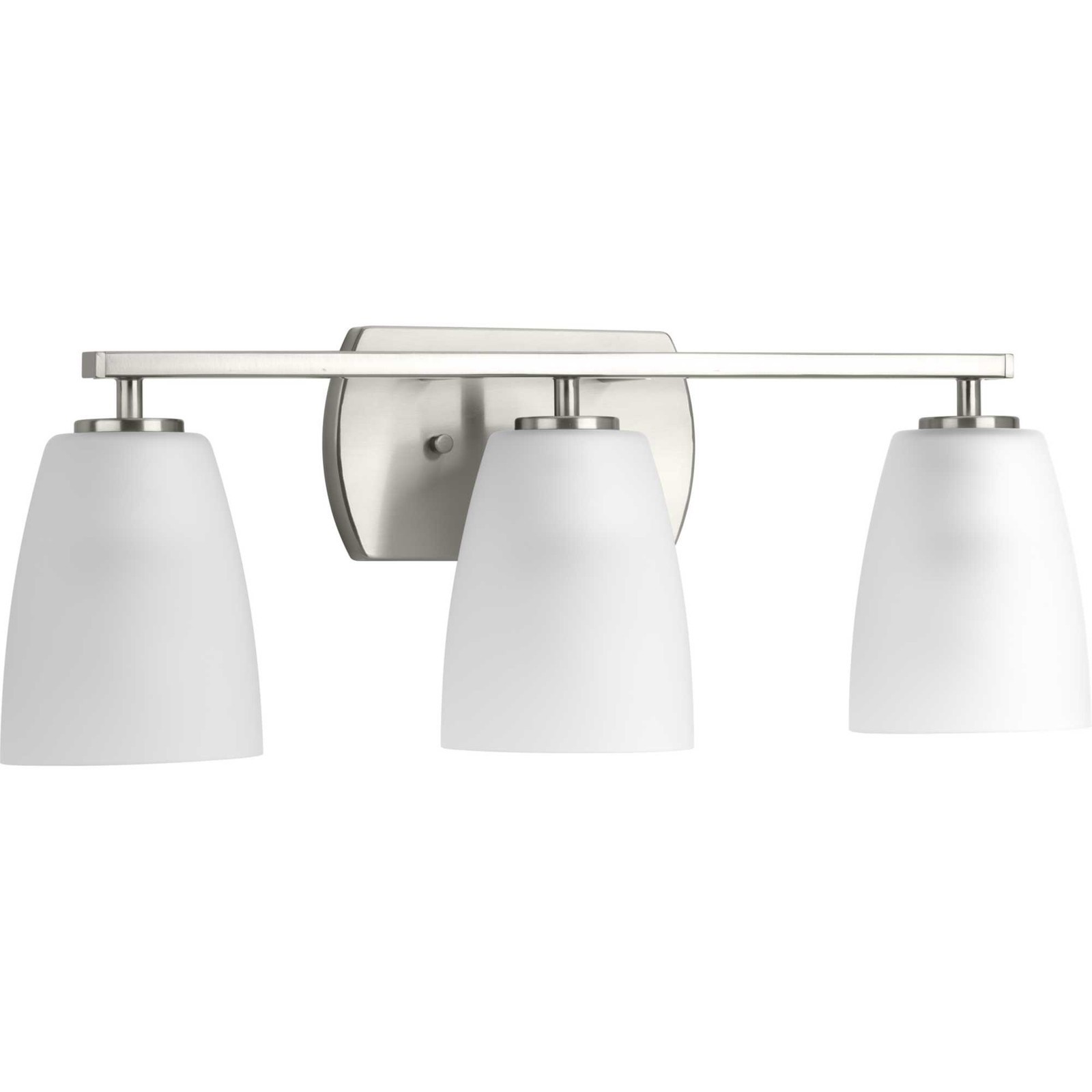 Three Light Brushed Nickle Etched Glass, Modern, Bath Vanity Light (New)