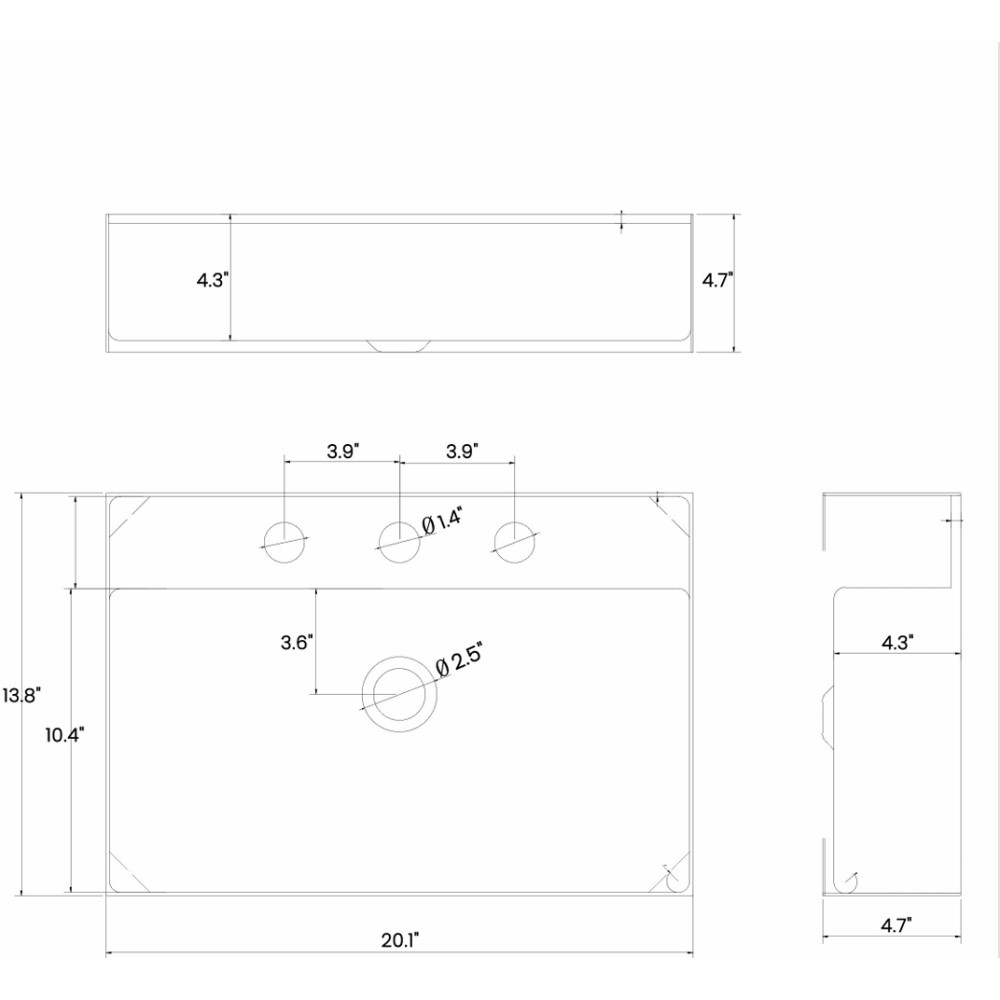 Bathroom Vanity with Sink Removable Design with Handle Features 3 Faucet Holes
