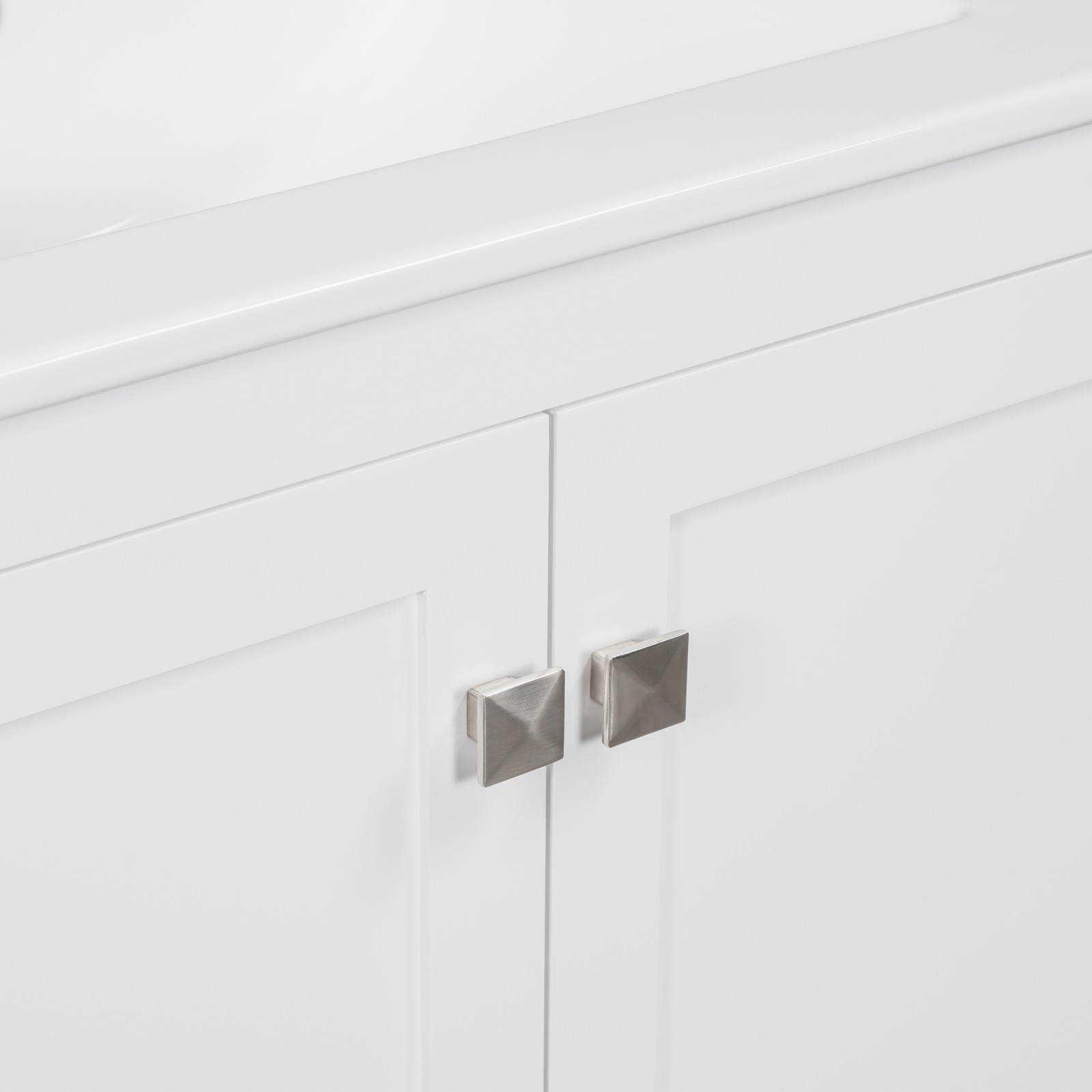30″ White Bathroom Vanity with Single Sink & Soft Close Doors