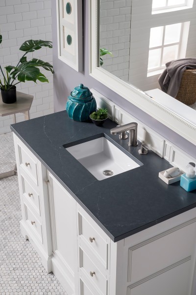 48″ James Martin De Soto 825-V48-BW-3CSP Vanity Cabinet Charcoal Soapstone Top