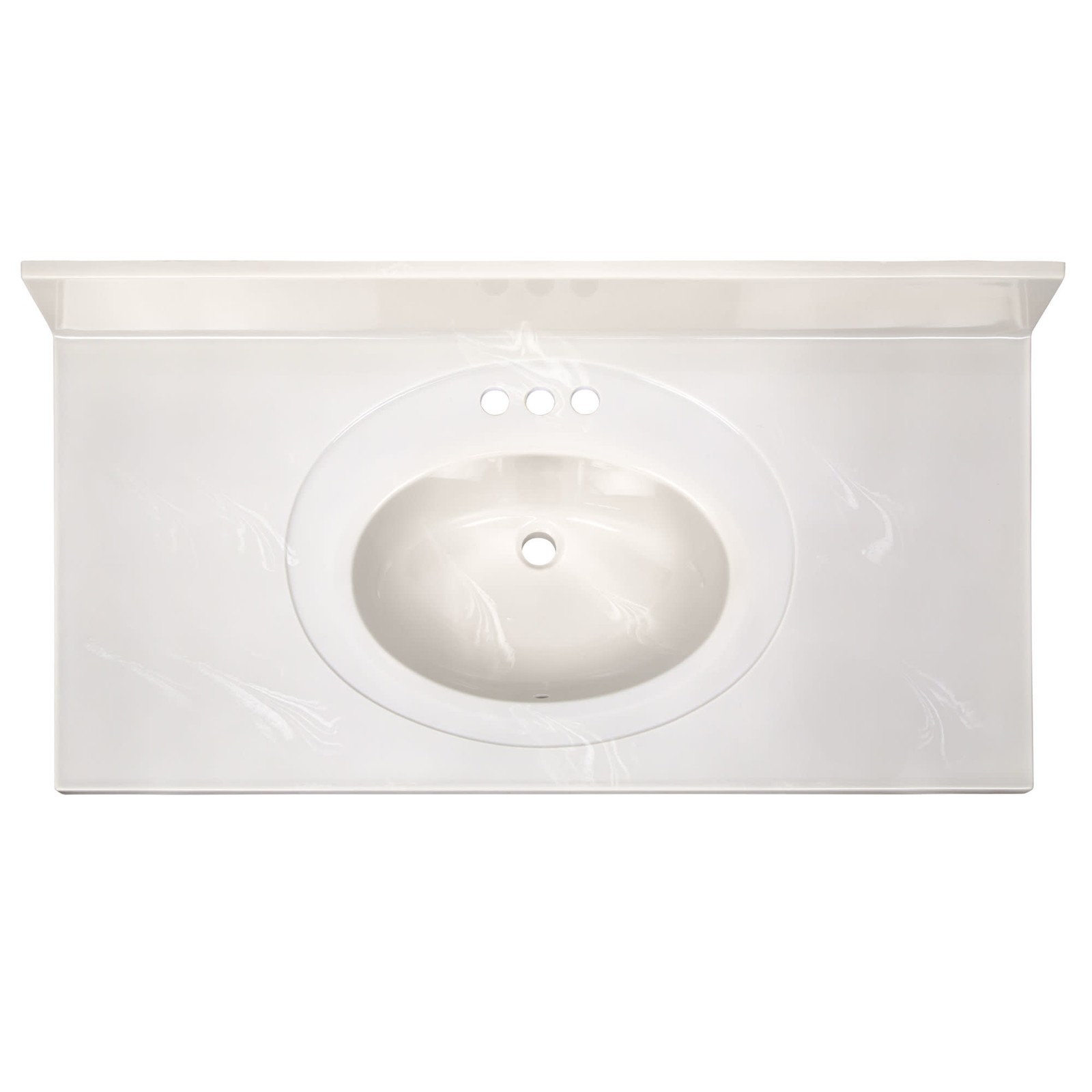 Design House 586164 43″ Cultured Marble Vanity Top – White