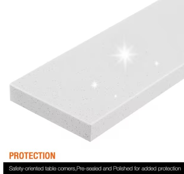 21.25 in. W Quartz Vanity Sidesplash in Snowstorm White