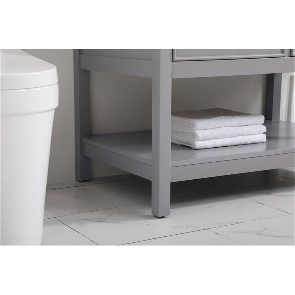 Elegant Decor Sinclaire 36″ Aluminum Alloy & MDF Single Bathroom Vanity in Gray