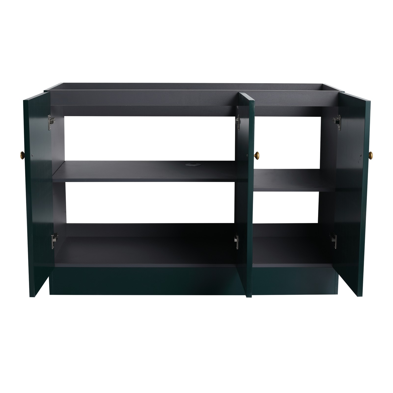 48 Inch Dark Green Bathroom Vanity with 3 Soft-Close Doors