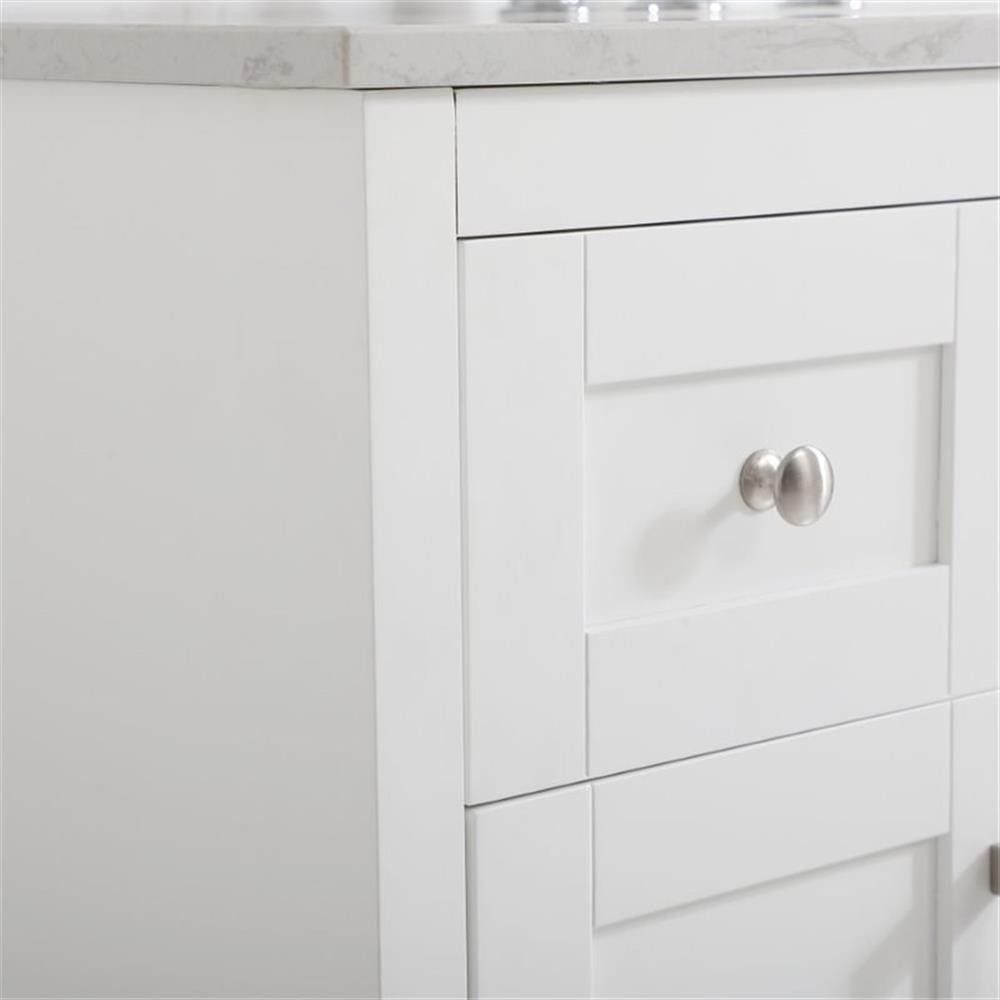 Elegant Decor Moore 48″ Single Quartz Top Bathroom Vanity in White