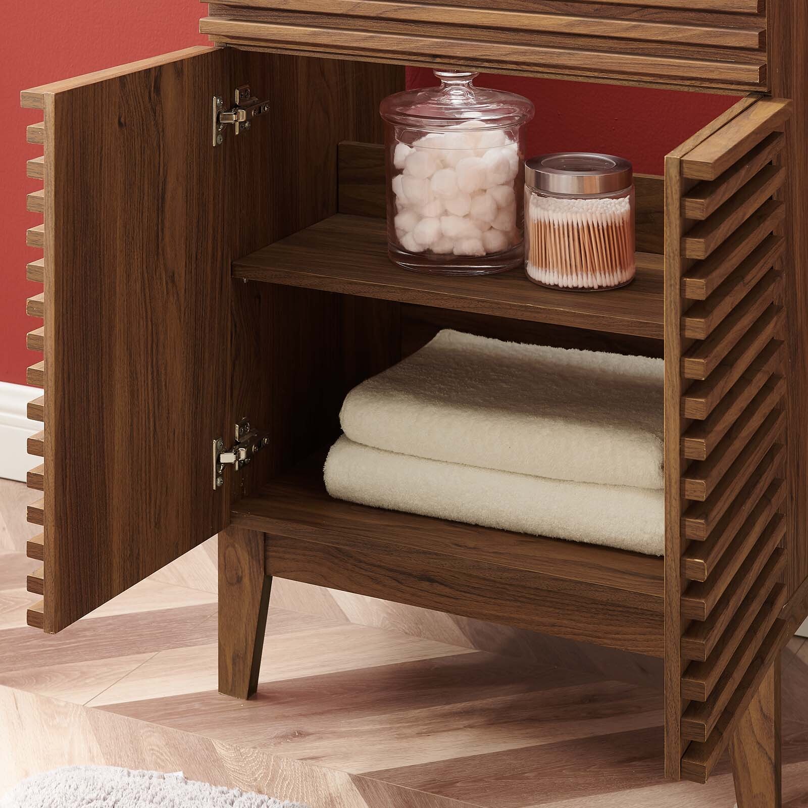 Modway Render 24″ Bathroom Vanity With Sink in Walnut Black