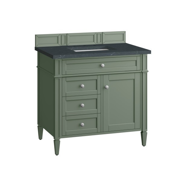 36″ James Martin Brittany 650-V36-SC-3CSP Vanity Cabinet Charcoal Soapstone Top