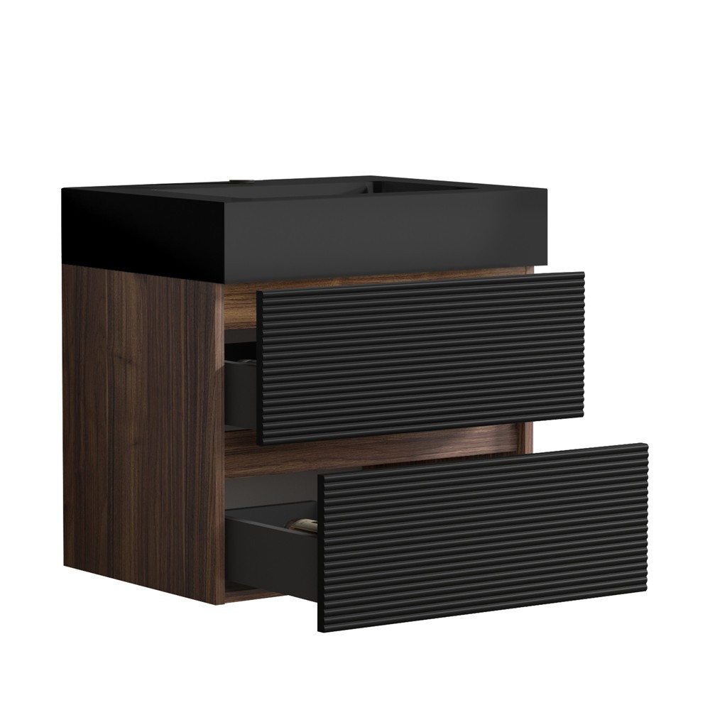 24″ 30″ Wall Mounted Bathroom Vanity with Sink,2 Drawers,Floating Vanity Cabinet