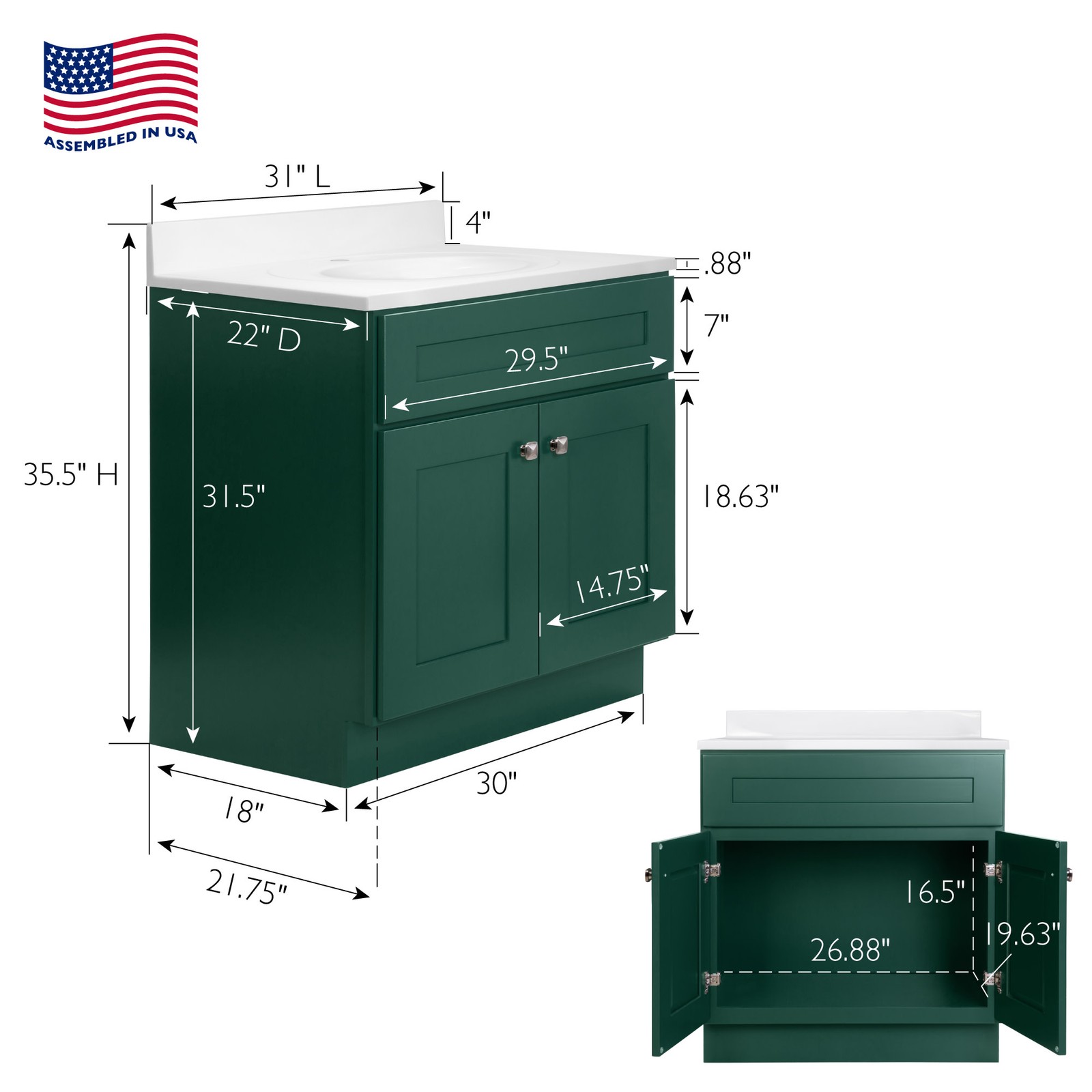 Design House 231324 Brookings 32″ – Hunt Club