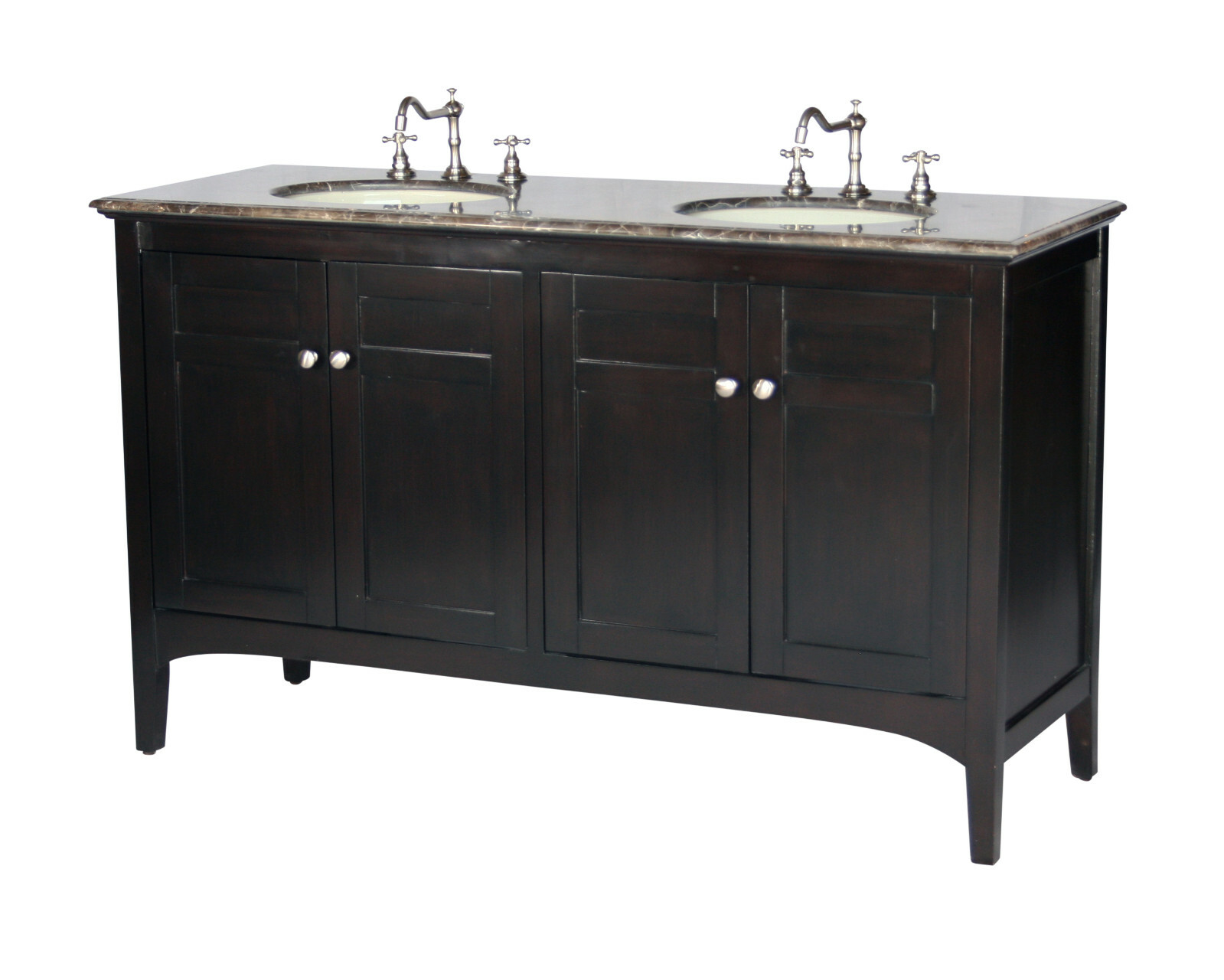 60-Inch Contemporary Style Double Sink Bathroom Vanity Model 2412-ES MXC