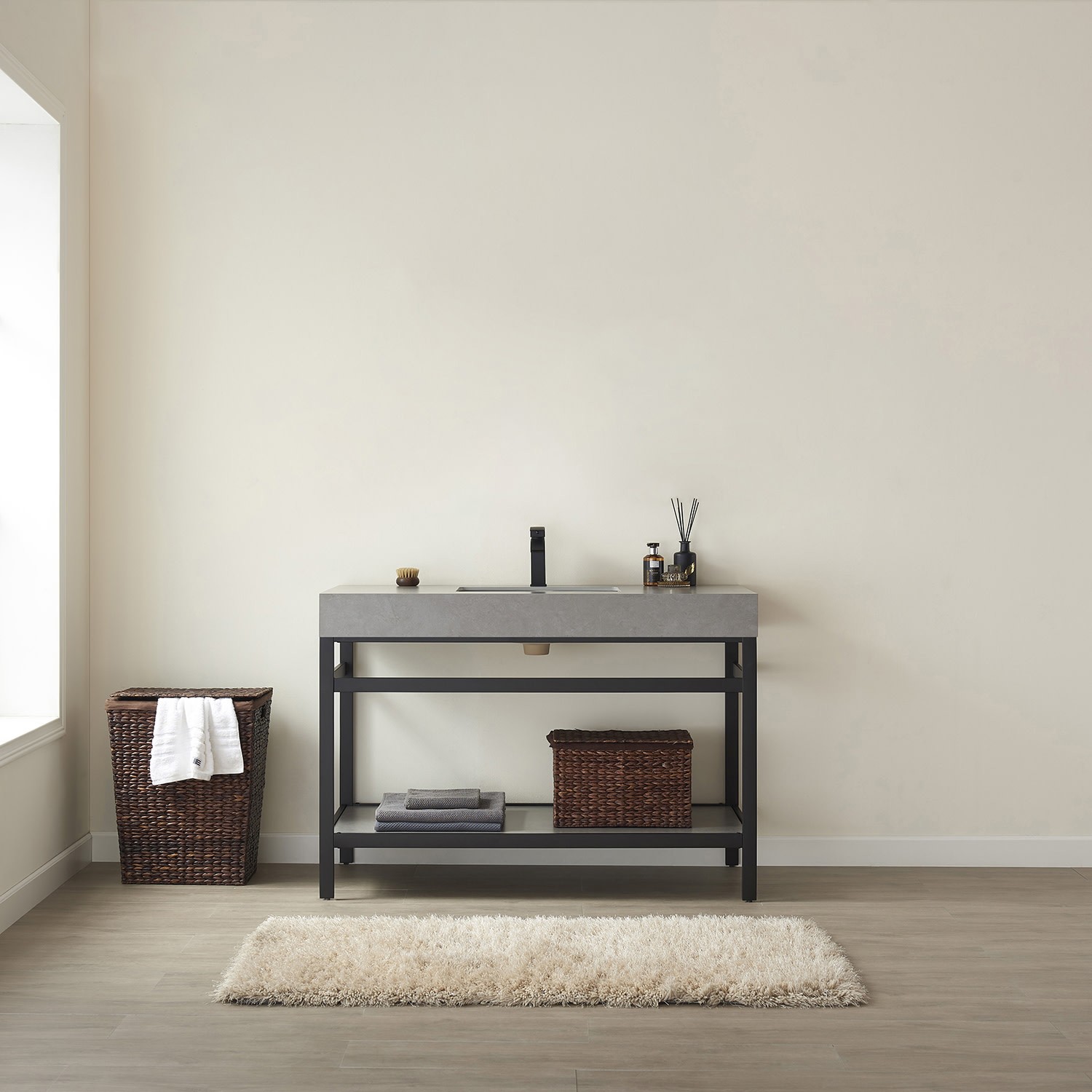 Miseno MV702548-NM Funes 48″ – Brushed Gold / White
