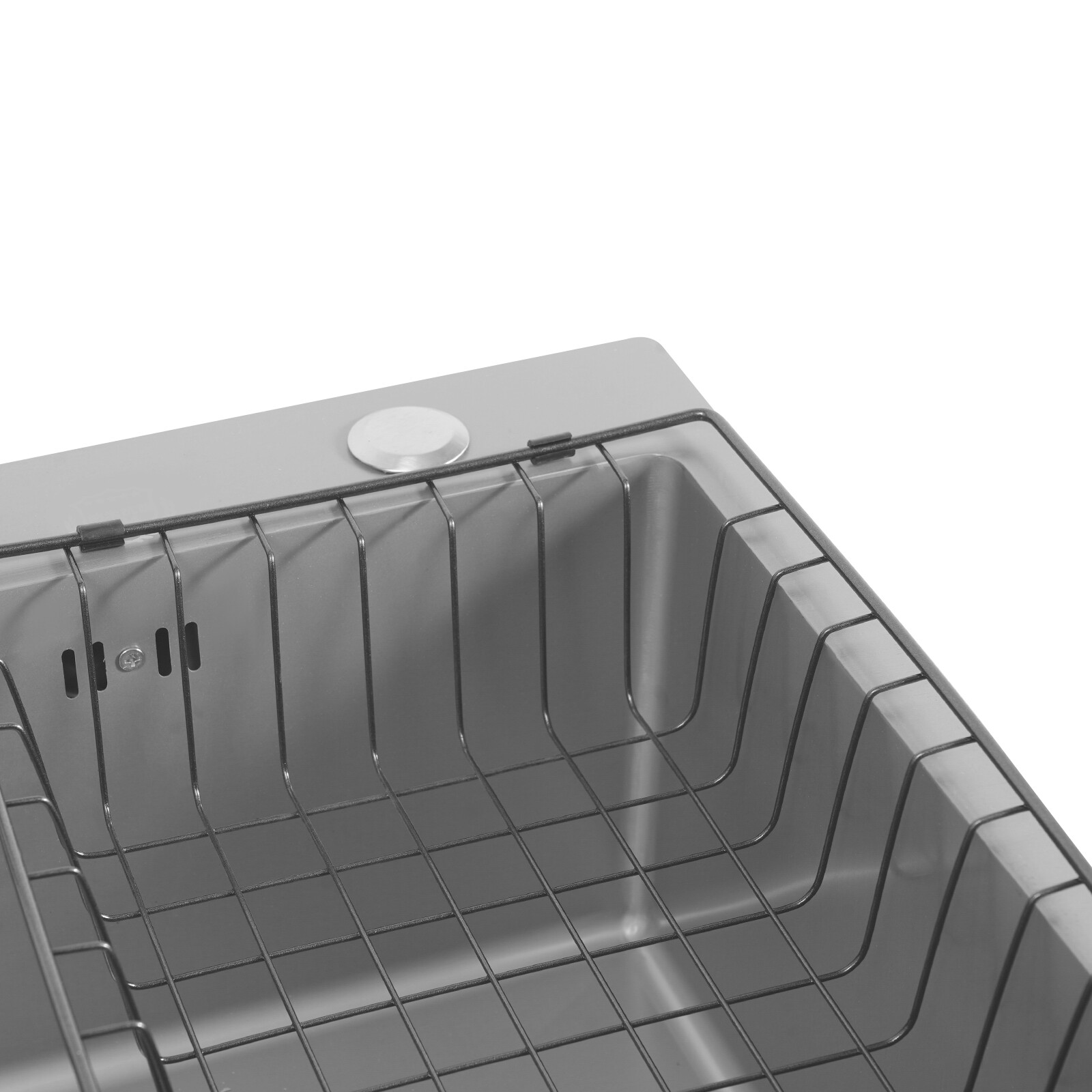 Grey Stainless Steel Sink & Freestanding Cabinet With Pull-Out Faucet