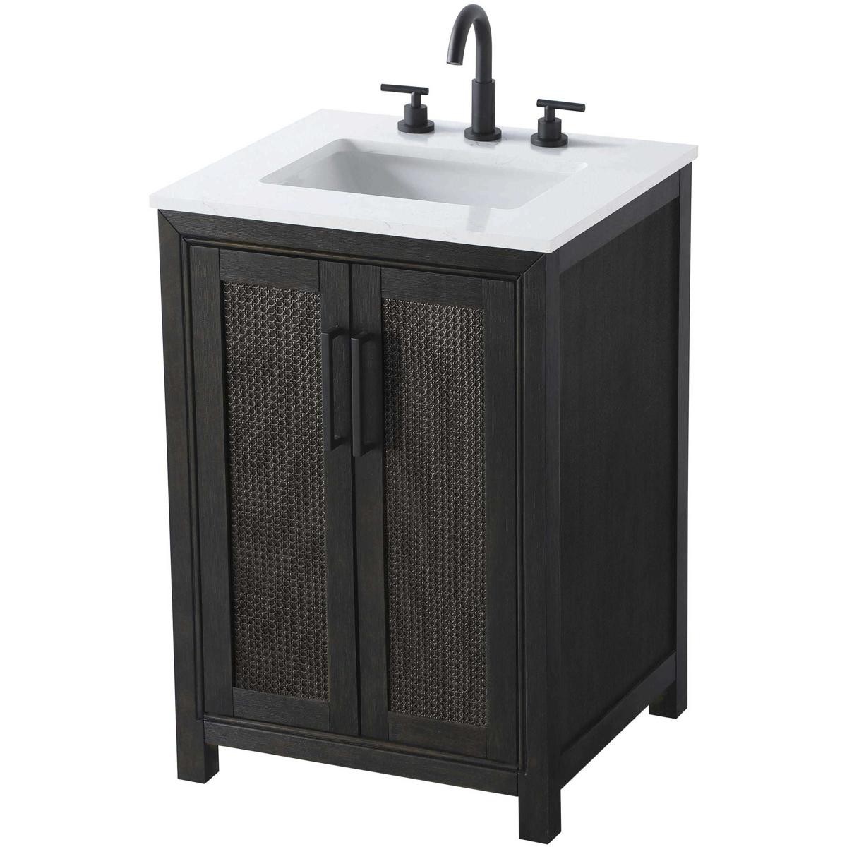 Elegant Lighting VF29524CO Alina Vanity Chocolate Oak