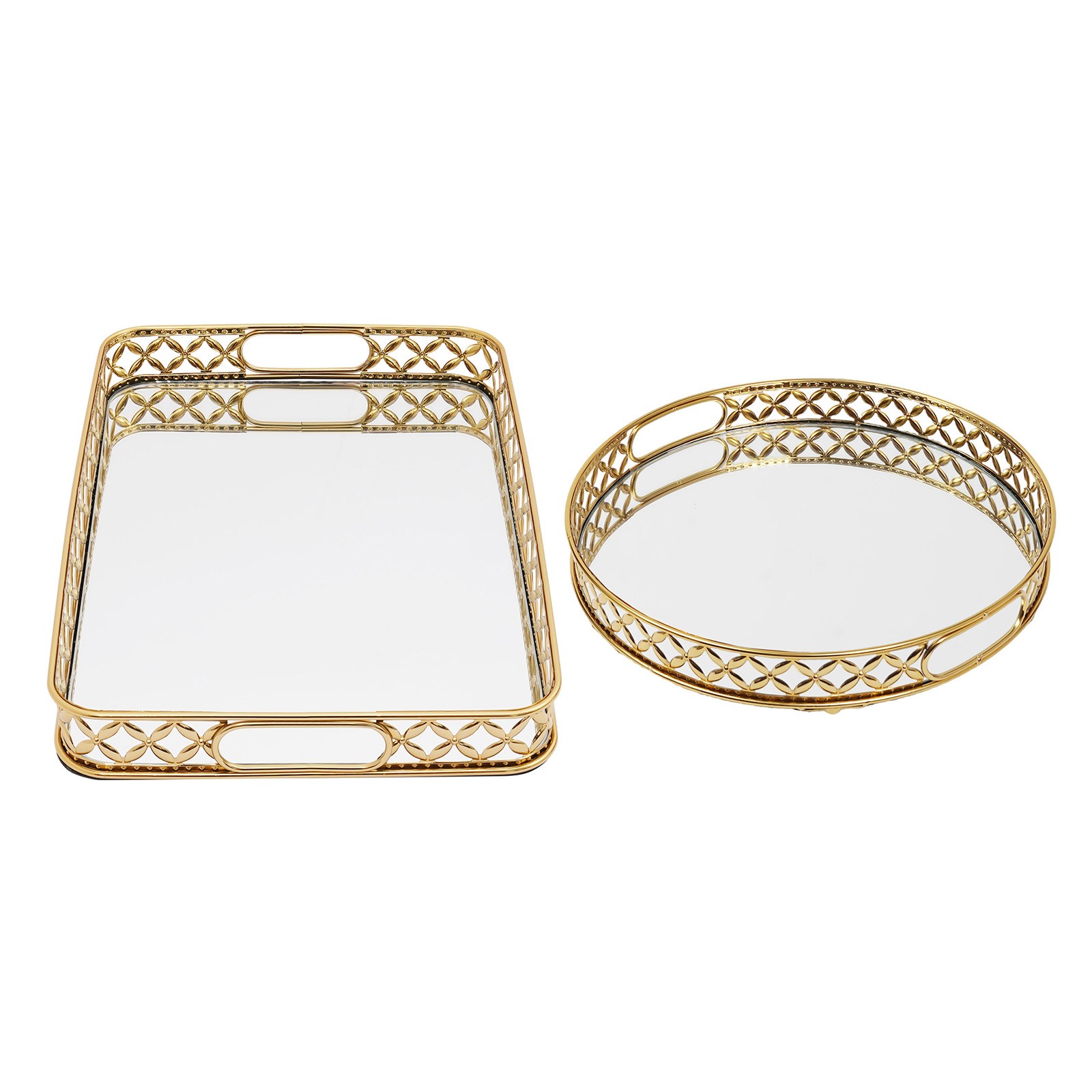 Decorative Tray Mirror Tray, Mirrored Vanity Tray for Bathroom Counter