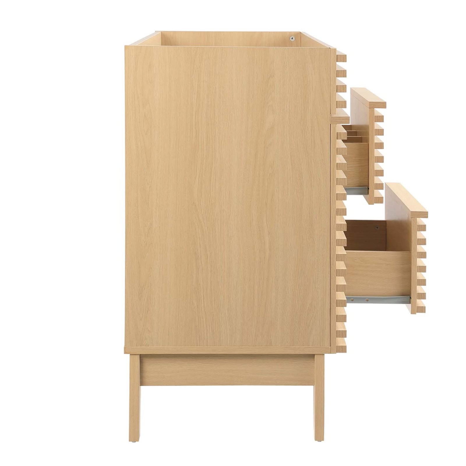 Modway Render 47″ Plastic and Wood Bathroom Vanity Cabinet in Oak