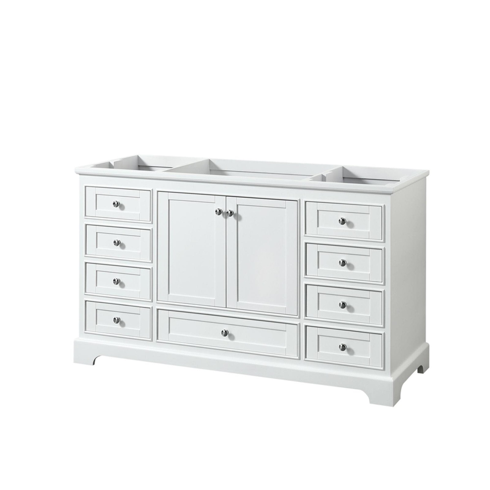 Wyndham Collection WCS202060SCXSXXMXX Deborah 59-1/4″ – White / Polished Chrome