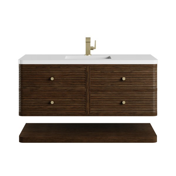 48″ James Martin Allamari D640-V48-SBL-3WZ Vanity Cabinet Zeus Silestone Top