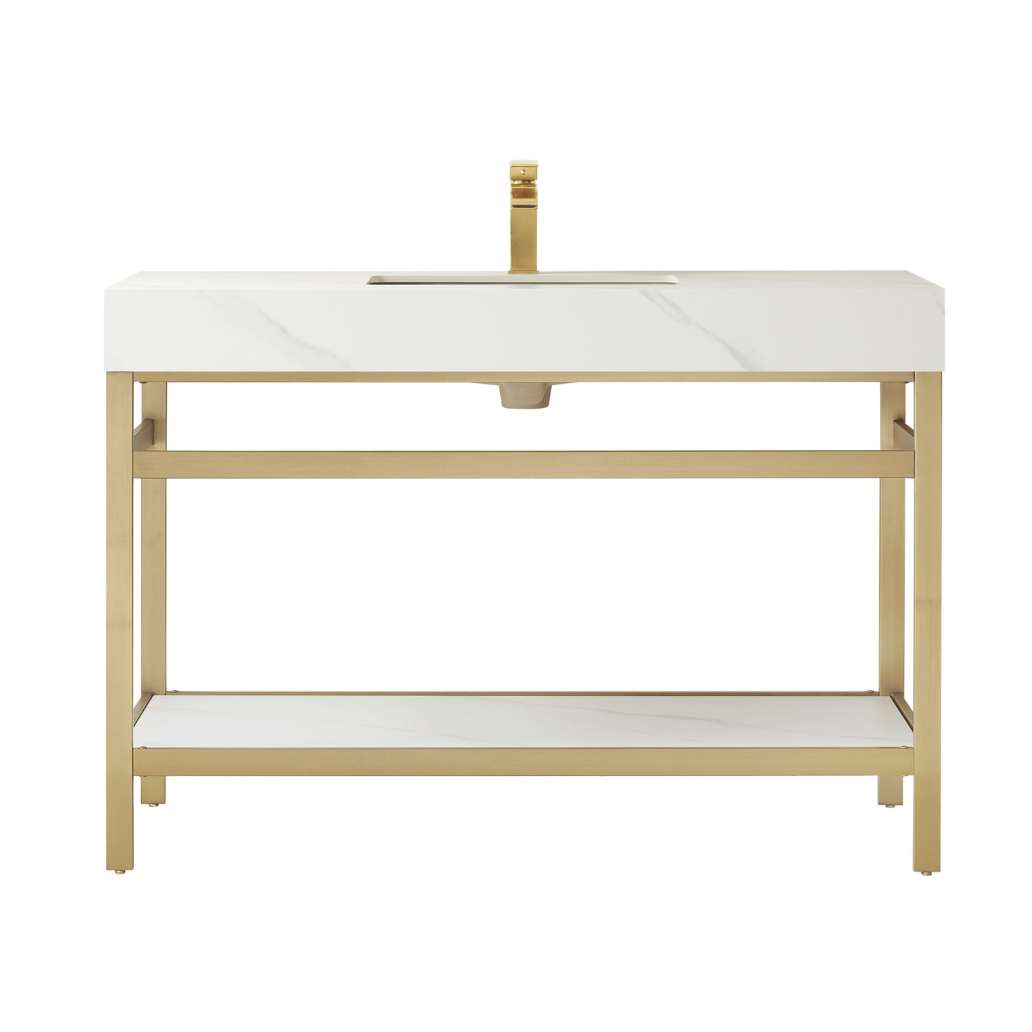 Miseno MV702548-NM Funes 48″ – Brushed Gold / White