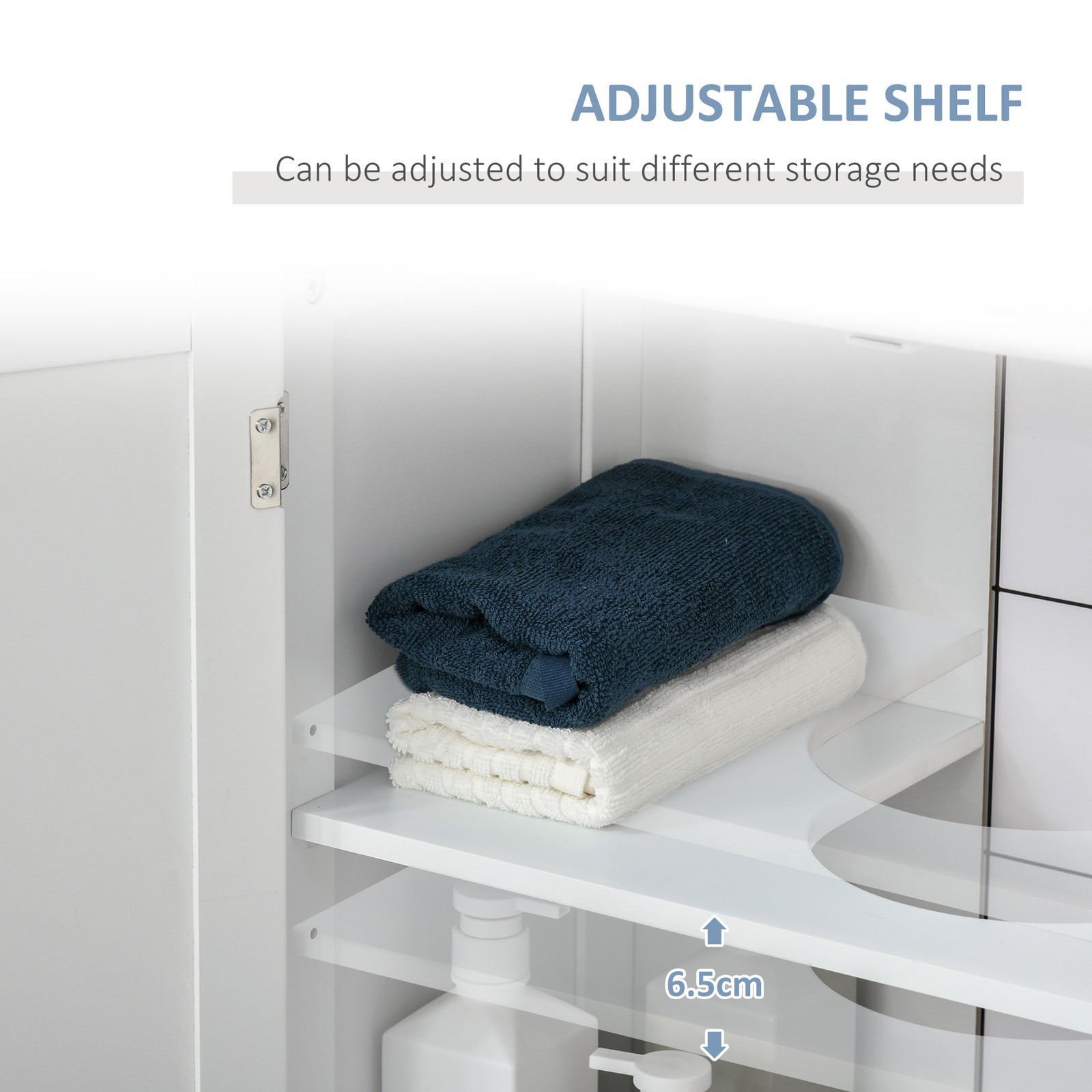 Bathroom Vanities, Bathroom Sink Cabinets with U-Shape Cut-Out and Adjustable