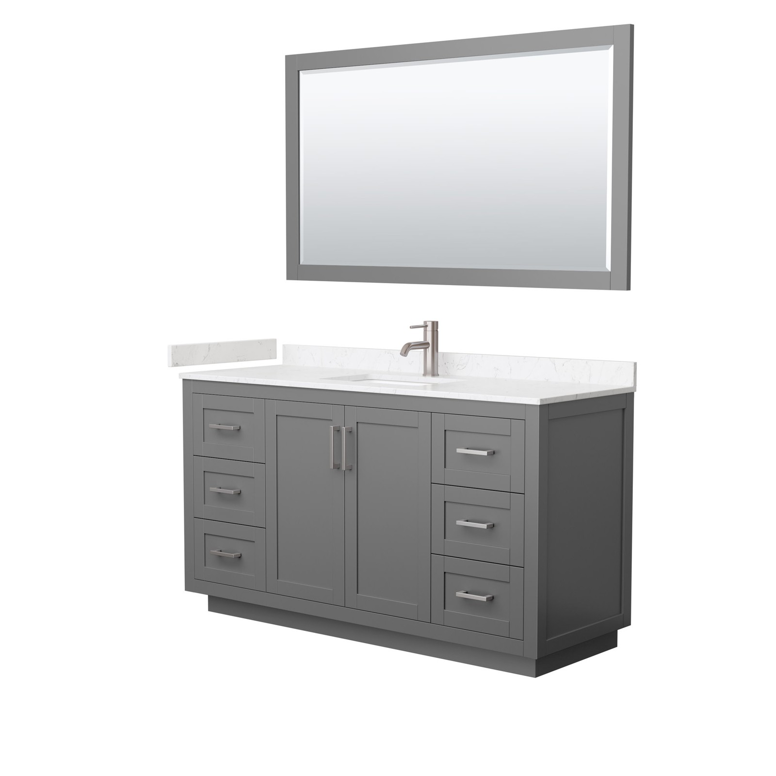 Wyndham Collection WCF2929-60S-VCA-M58 Miranda 60″ – Green / Carrara Cultured