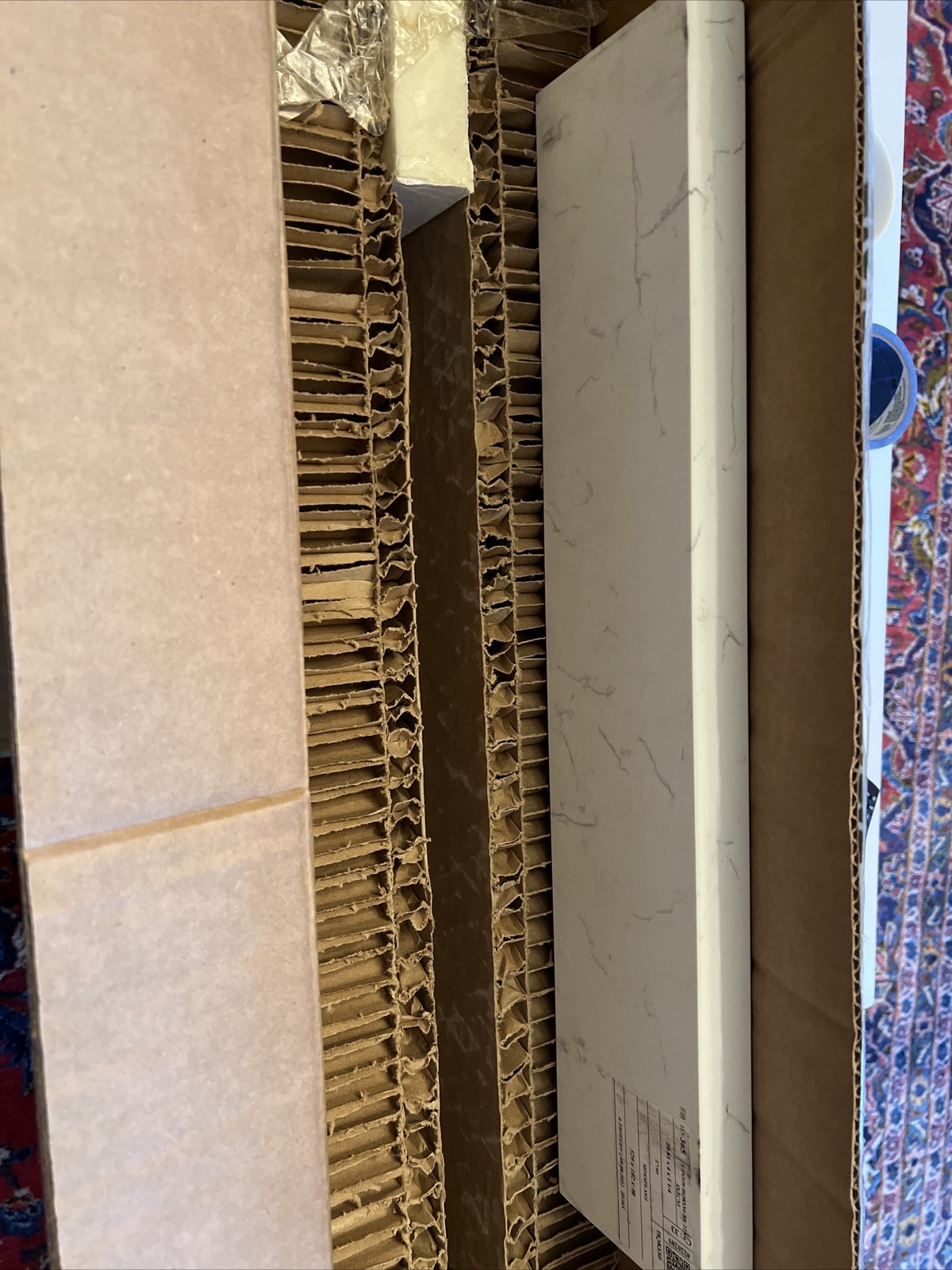 Wyndham Collection WCFVCA1SS 20-3/4″ L x 4″ H Marble Sidesplash – Carrara