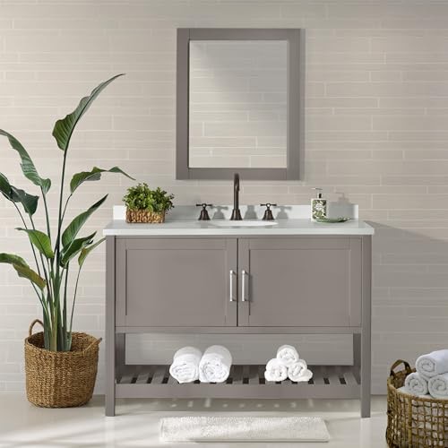 Bennet 48 Inch Bathroom Vanity – Freestanding Cabinet 48 Inch Vanity Grey
