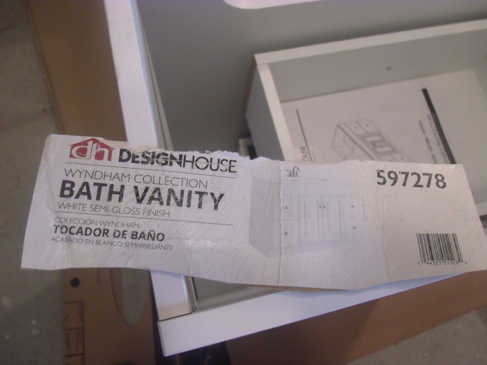 Design House “Wyndham Collection” Bathroom Vanity Without Top Fully Assembled W