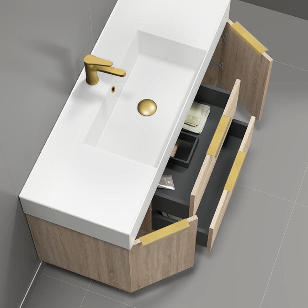 Nameeks Derin-4818-W-C Derin 48″ Wall Mounted Single Basin Vanity – Night Blue /