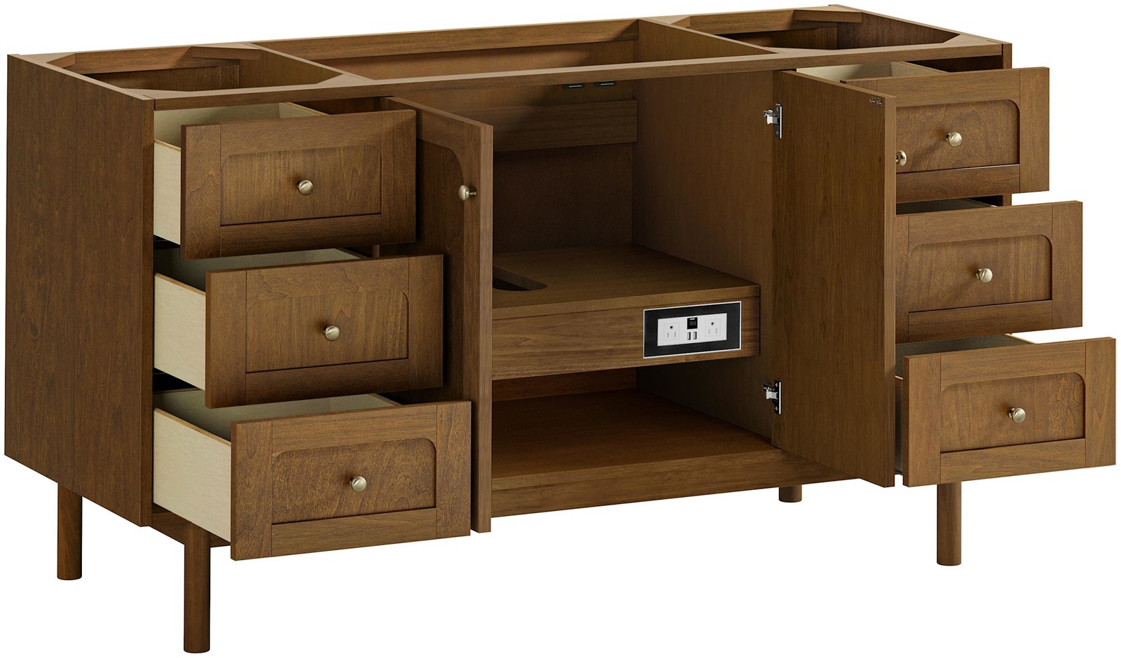 James Martin Vanities 545-V60S-1WZ Laurent 60″ Single Basin – Light Natural Oak