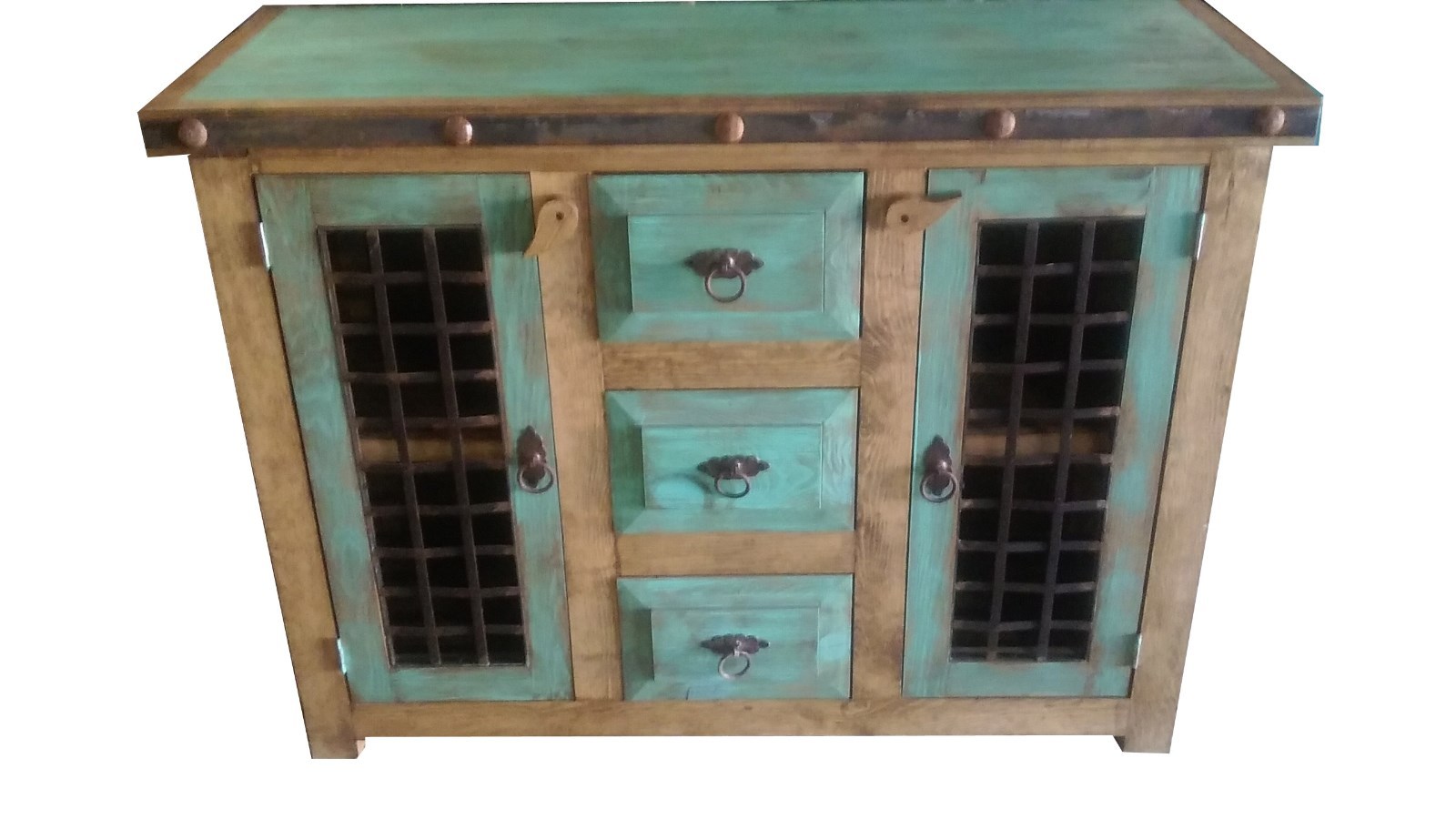Rustic Reclaimed Wood Natural Wood Dungeon Doors Bathroom Vanity