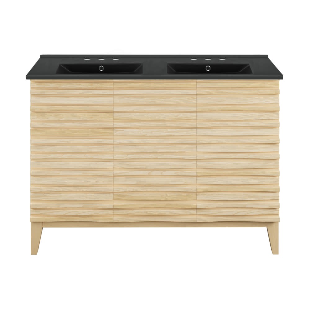 Swiss Madison SM-BV557D-3MB Cascade 48″ – Natural Oak / Matte Black