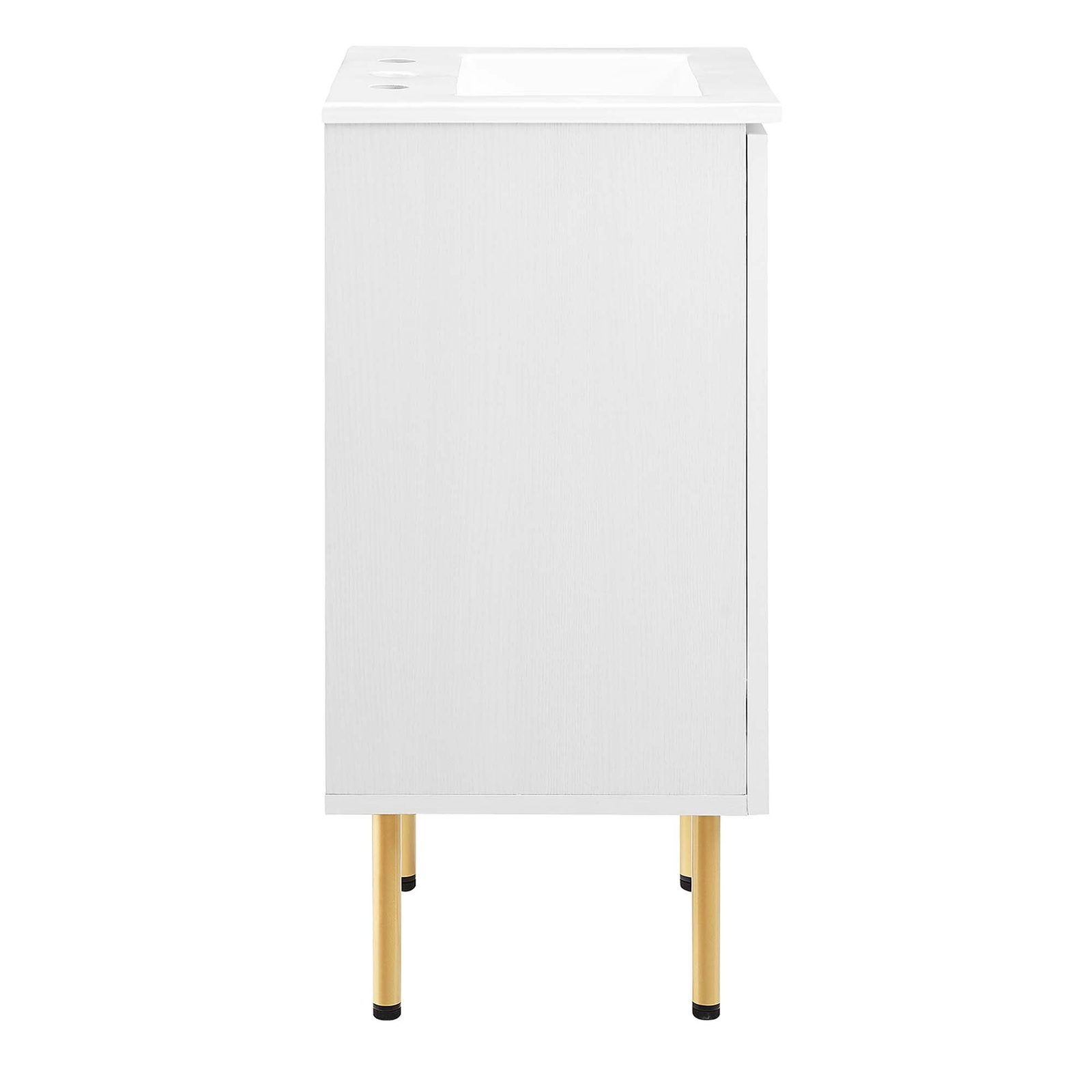 Modway Chaucer 18” Bathroom Vanity in White White With Ceramic Sink Basin