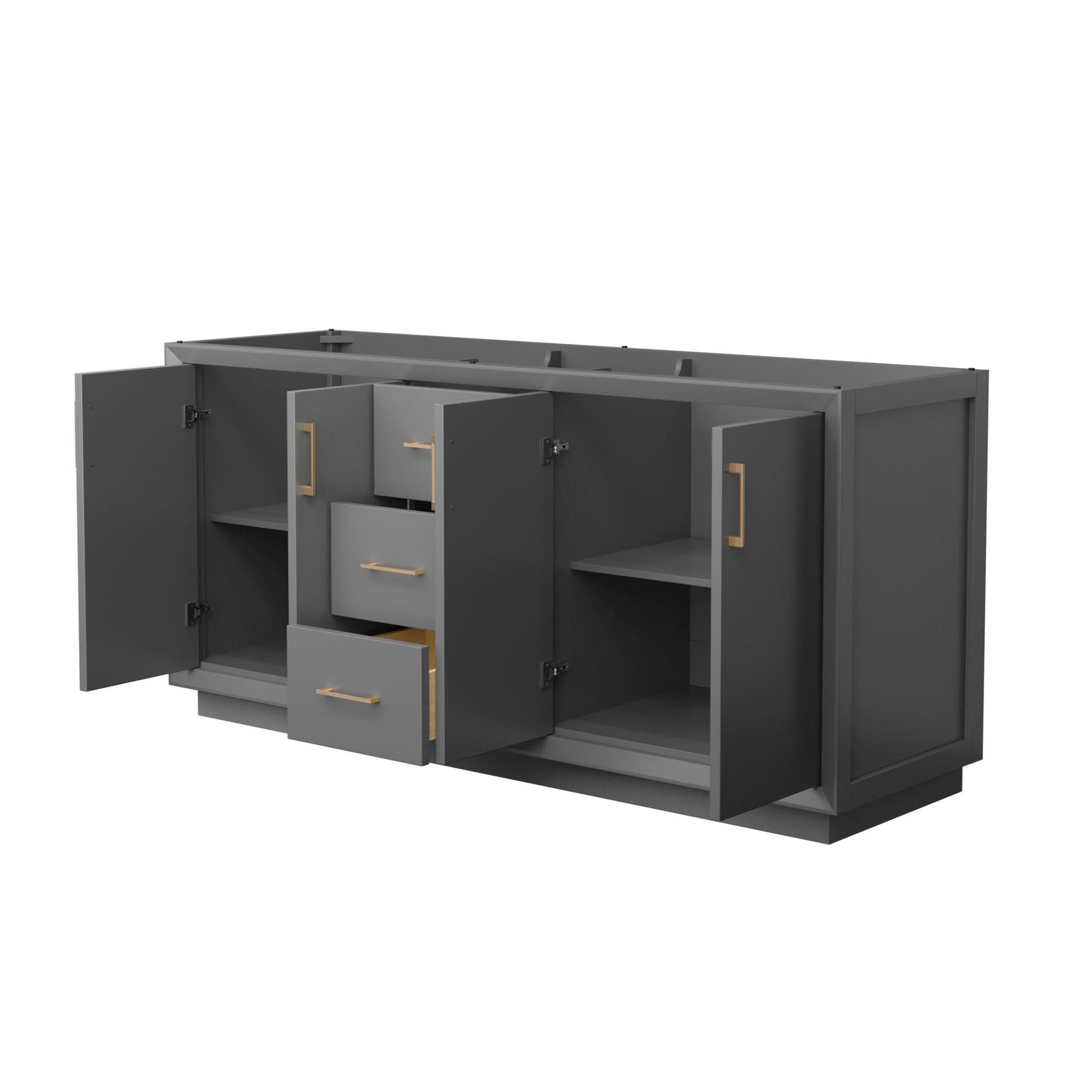 Wyndham Collection WCF414172D-CXSXX-MXX Strada 71″ Double – Dark Gray / Matte
