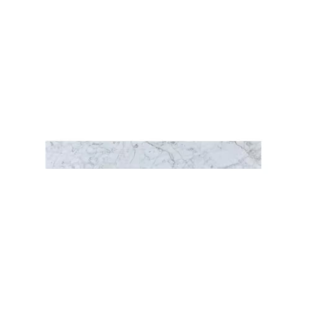 Unbranded Timeless Home 30 in. W Marble Vanity Backsplash in Carrara White