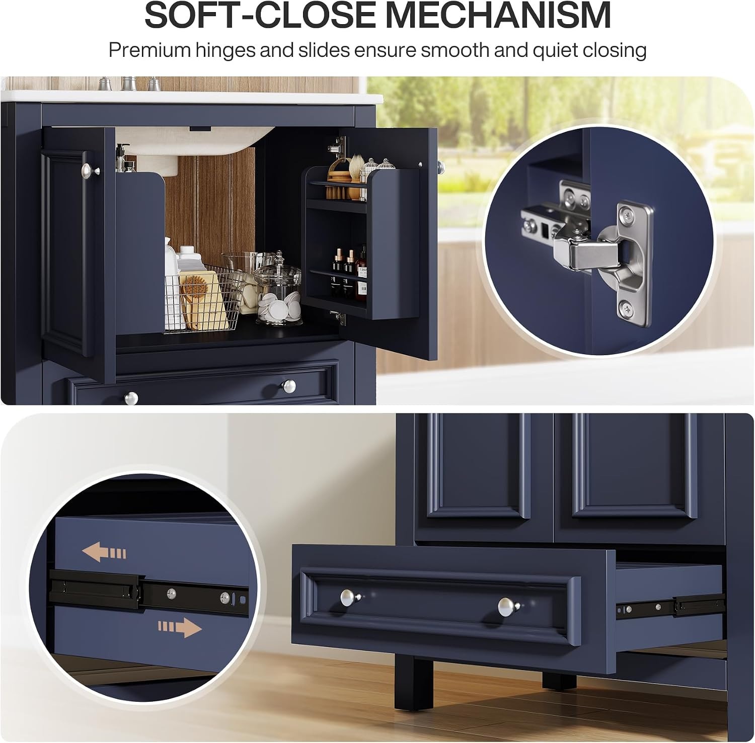 Tribesigns 30″ Bathroom Vanity with Sink, Freestanding Bathroom Vanities Cabinet