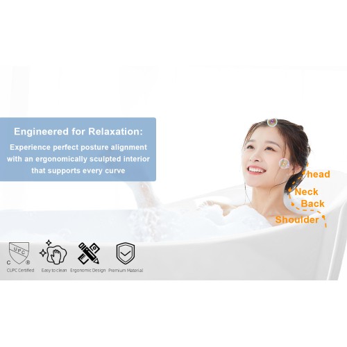 47″ Acrylic Freestanding Bathtub rectang,with 30” Bathroom Vanity with Top Sink