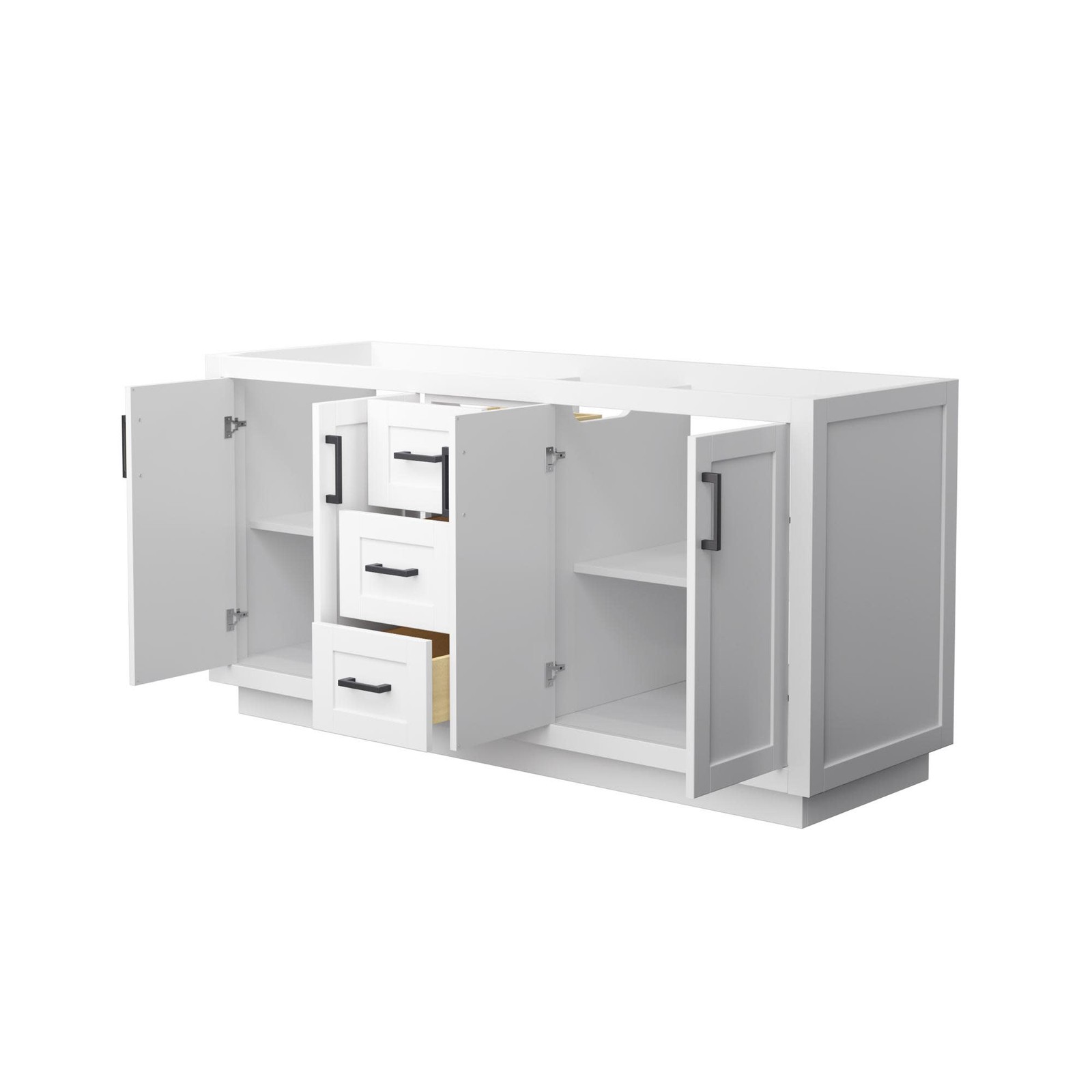 Wyndham Collection WCF2929-66D-CX-MXX Miranda 66″ Double – White / Brushed Gold