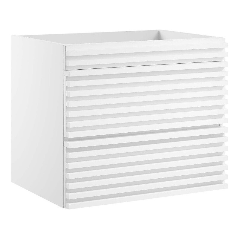 Modway Render 23.5″ MDF Wood Wall-Mount Bathroom Vanity Cabinet in White