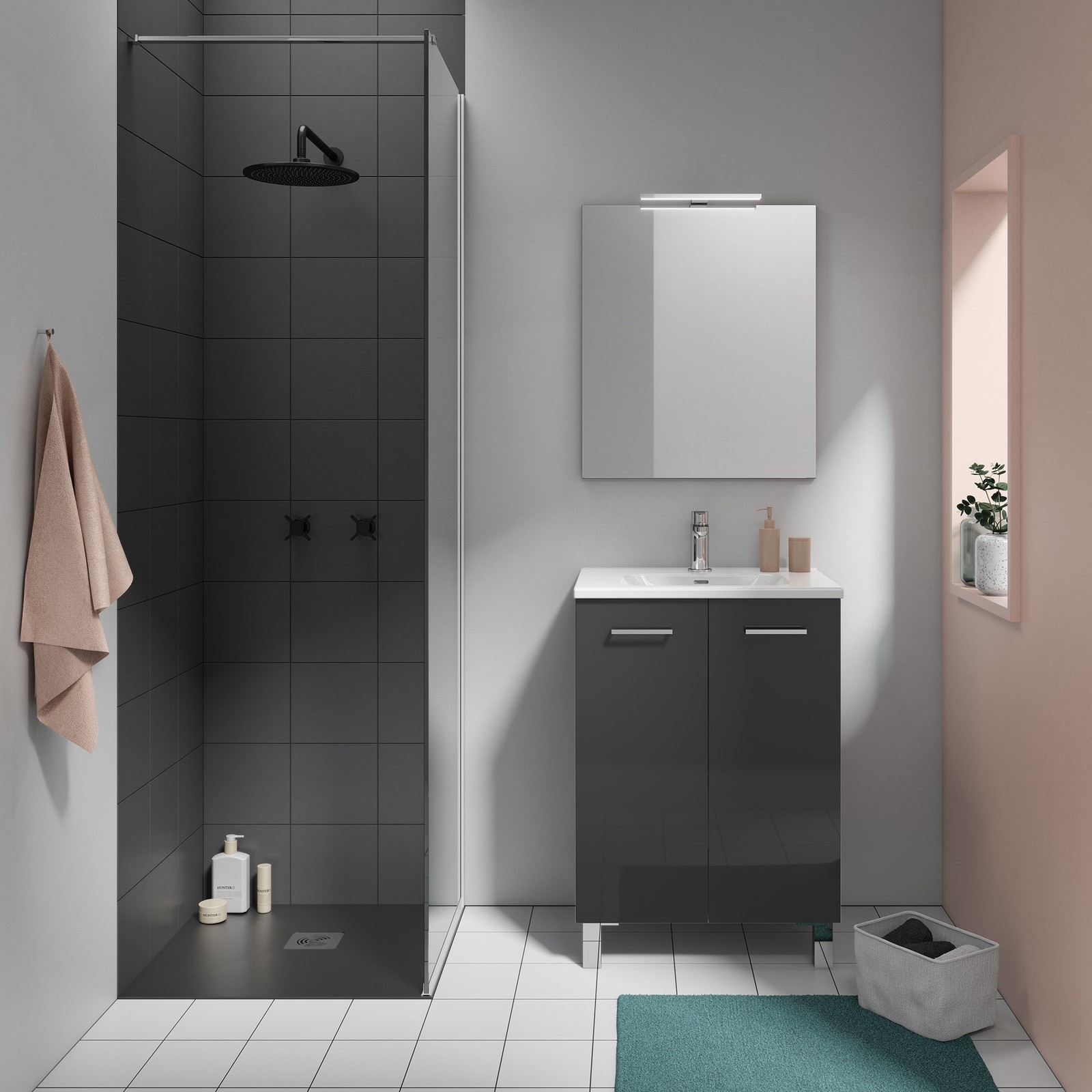 WS Bath Collections Logic 70 Wenge Logic Complete Vanity Unit