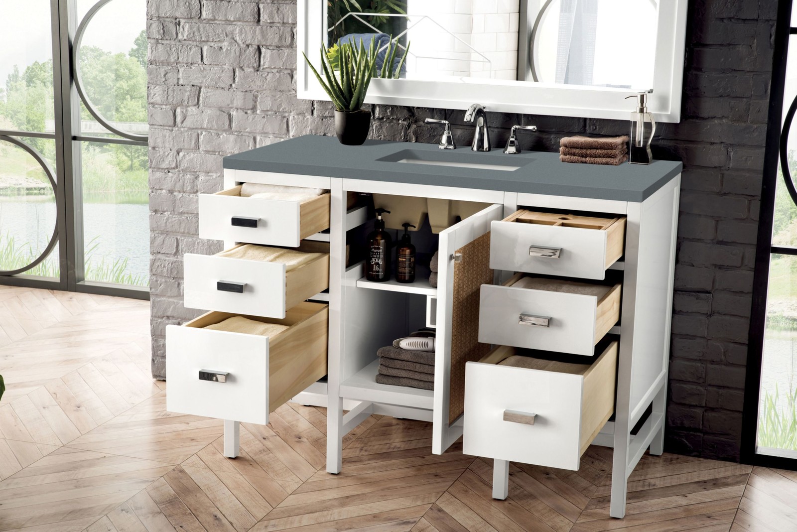 James Martin Vanities E444-V48-3CBL Addison 48″ – Mid Century Acacia