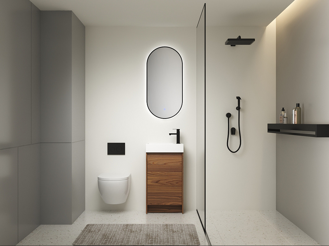 18 Inch Freestanding Bathroom Vanity With Single Sink, Soft Closing Doors, Suita