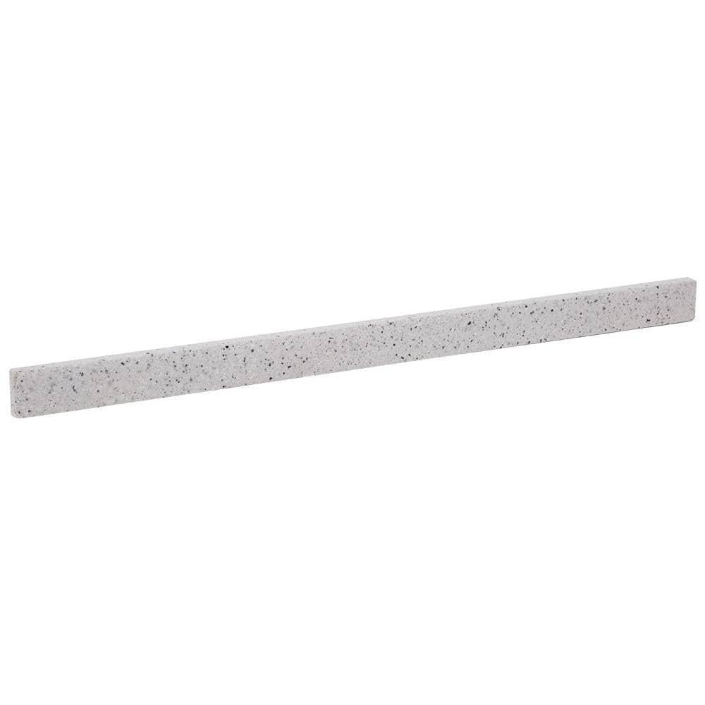 37 In. Bathroom Vanity Backsplashe Flat Edge Cultured Marble Silver Ash Finish