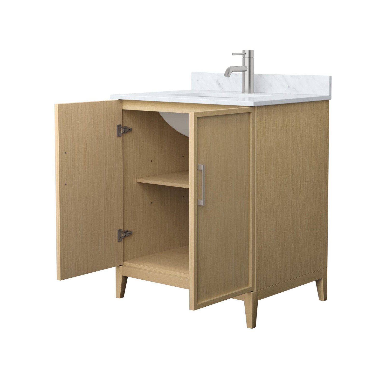 Wyndham Collection WCH717130S-CM-UNSMXX Elan 30″ – White Oak / Brushed Nickel
