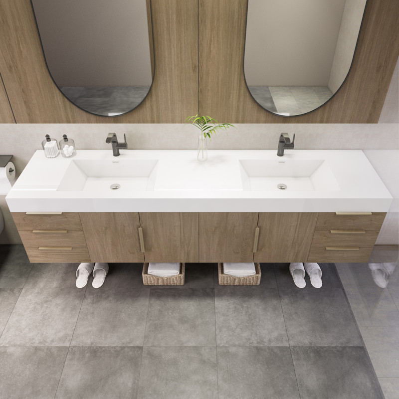COUNTERTOP 84″ x 4″ Reinforced Acrylic Double Sink
