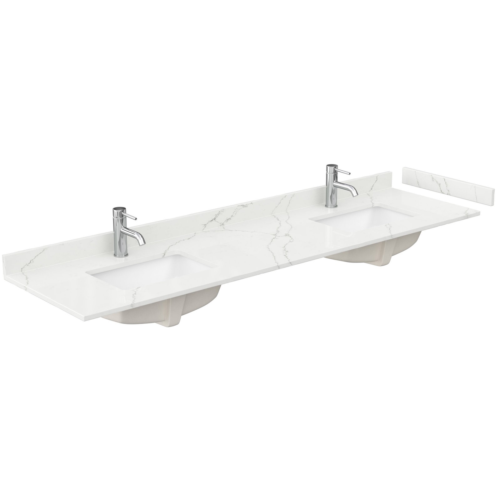 Wyndham Collection WCS141480D-QTZ-UNSMXX Sheffield 80″ – Gray / White Quartz Top