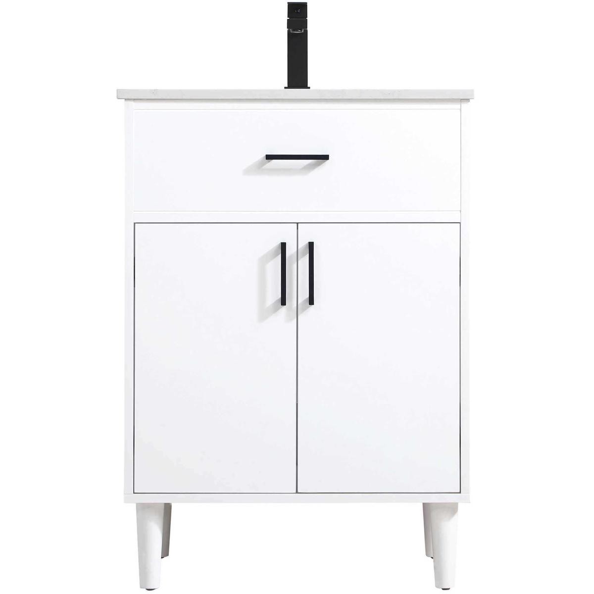 Elegant Lighting VF25024MWH Chandler 24 X 34 inch White Bathroom Vanity Cabinet