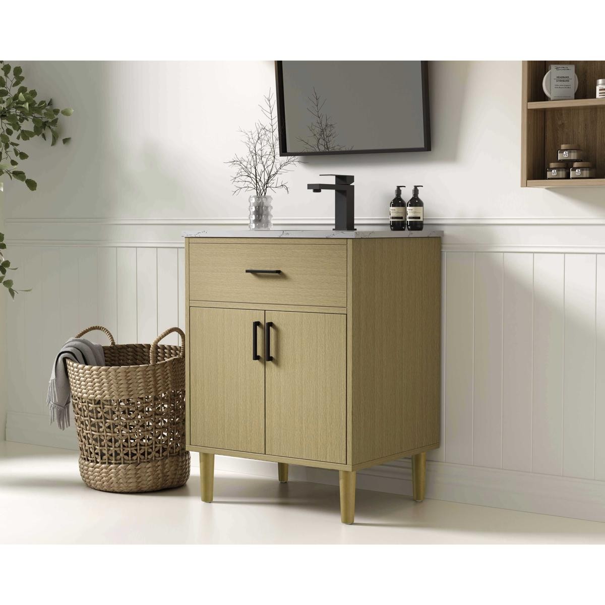 Elegant Lighting VF25024MHB Chandler Vanity Honey Brown