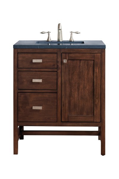 30″ James Martin Addison E444-V30-MCA-3CSP Vanity Cabinet Charcoal Soapstone Top