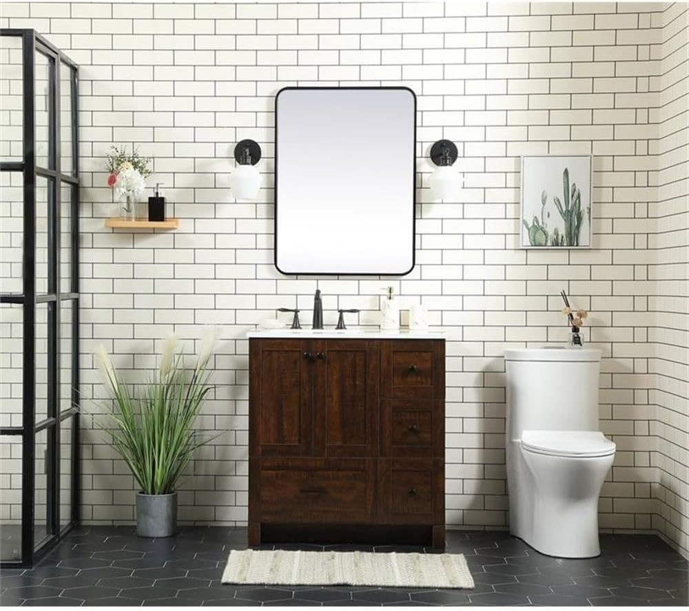Elegant Kitchen and Bath – VF2832EX – 32 Inch Single Bathroom Vanity in Expresso