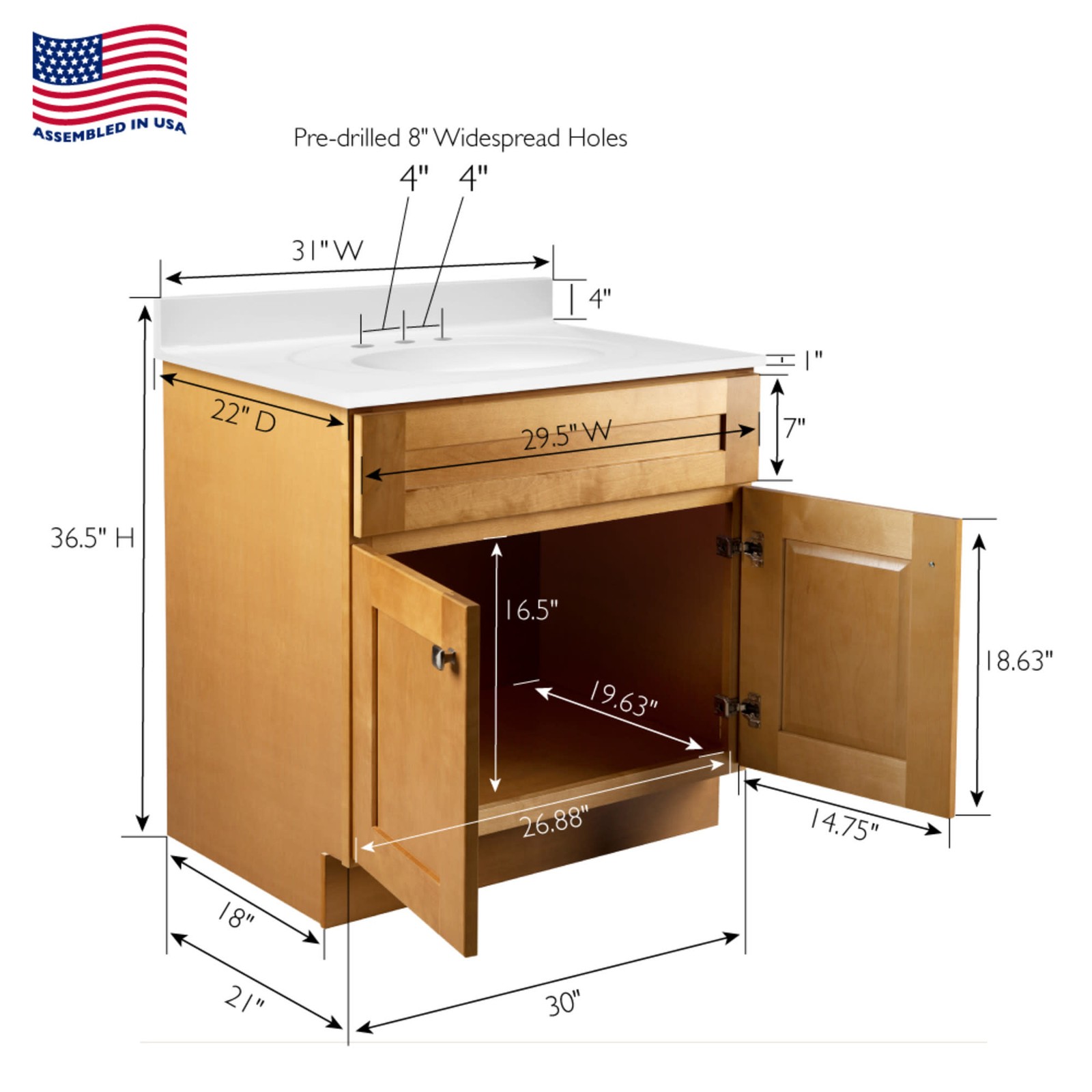 Design House 214742 Brookings 32″ – Modern Birch